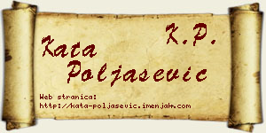 Kata Poljašević vizit kartica